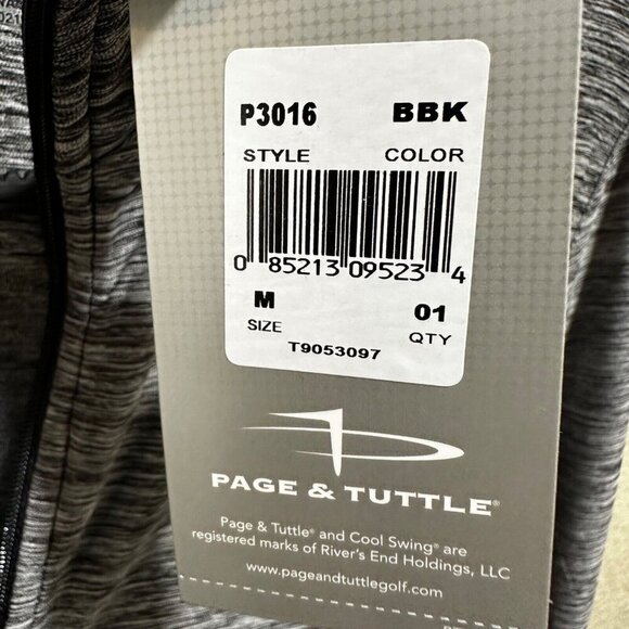 Page & Tuttle Women Size M Black Heather Colorblock Layering Jacket Athletic NWT - Picture 6 of 7